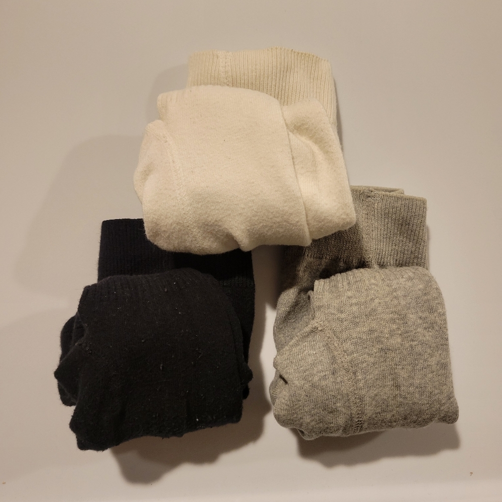 Kids Assorted Ribbed Tights - Black, Gray, White
